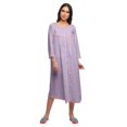 thumbnail image 1 of Moomaya Robe de Nuit Imprimée Longueur Genou en Coton avec Bordure en Dentelle Manches 3/4 pour Femmes, 1 of 5