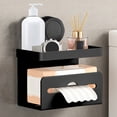 thumbnail image 1 of Chmadoxn Bathroom Storage & Organization, Toilet Suction Cup Toilet Paper Box Wall Mounted Roll Paper Rack Without Punching Toilet Tissue Box Alloy Suction cup paper holder, 1 of 6