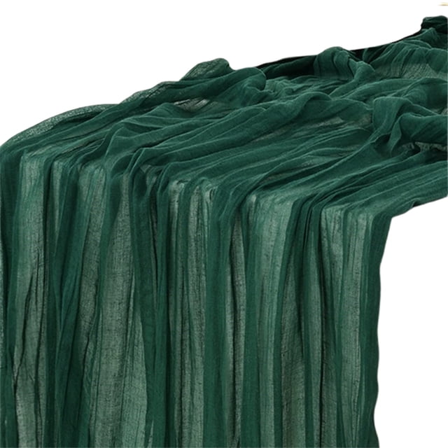 Boho Gauze Green Wedding Table Runner Fabric Kitchen Dining Holiday Table Decor For Home Party Indoor