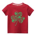 thumbnail image 1 of TopLLC St. Patricks Day Chemises pour Femmes Hauts de Sarrau St Patricks Day Tout-Petits Enfants Garçons Filles Mode Mignon Col Rond Imprimé Manches Courtes Haut, 1 of 3