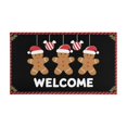 thumbnail image 4 of Christmas Kitchen Rug Set of 2 Non Skid Kitchen Mats for Floor,Welcome Christmas Gingerbread Man Candy Kitchen Floor Mats for Bathroom,Room Cooking (47x17+30x17in), 4 of 6