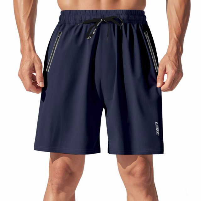 LYMAYTER Shorts de Course Décontractés pour Hommes Accents Réfléchissants Séchage Rapide Extensibles pour S-3TG