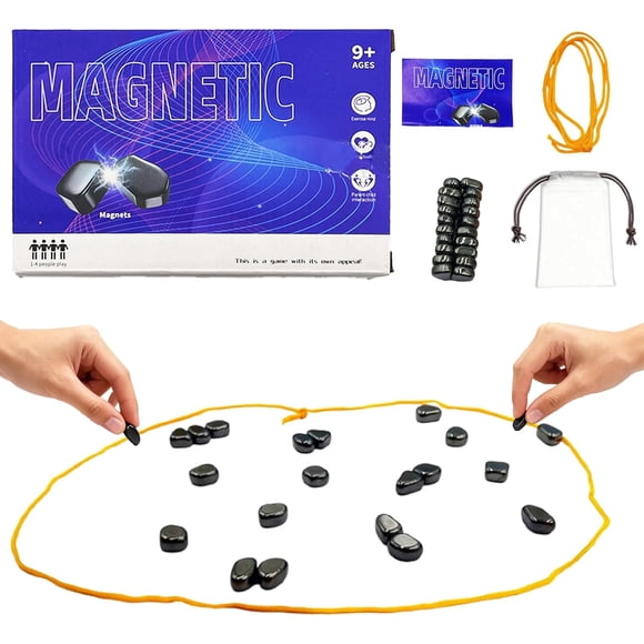 Magnetic Chess Game with Pieces, String, Party & Travel Tabletop Magnetic Strategy Game, Puzzle Strategy Game, Multiplayer, Suitable for Family, Parties, Travel & Camping