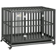 thumbnail image 1 of PawHut Cage pour Chien en Acier Robuste de 44 Pouces, Chenil Cage pour Animal, Noir, 1 of 10