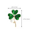 thumbnail image 2 of 1 Pce Broche Goutte d'Huile en Perles Créative Mode Épinglette Femme Alliage Bijoux Vert, 2 of 7