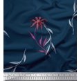 thumbnail image 1 of Soimoi Poly Georgette Fabric Leaves & Wild Flower Print Fabric by the Yard 42 Inch Wide, 1 of 3