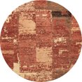 thumbnail image 1 of Ahgly Company Tapis d'Intérieur Ronds Abstraits Rouges à Empiècements, 3 Pieds Rond, 1 of 6