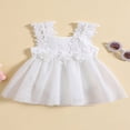 thumbnail image 2 of Infant Girls Romper Dress Lace Flower Sleeveless Mesh Tulle Jumpsuits, 2 of 8