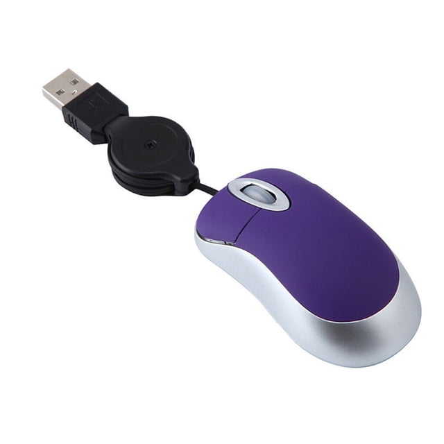 Lovely Mini Wired Mouse Retractable USB USB wired mouse; Cable Ergonomic Office Computer PC Laptop Gaming Mice