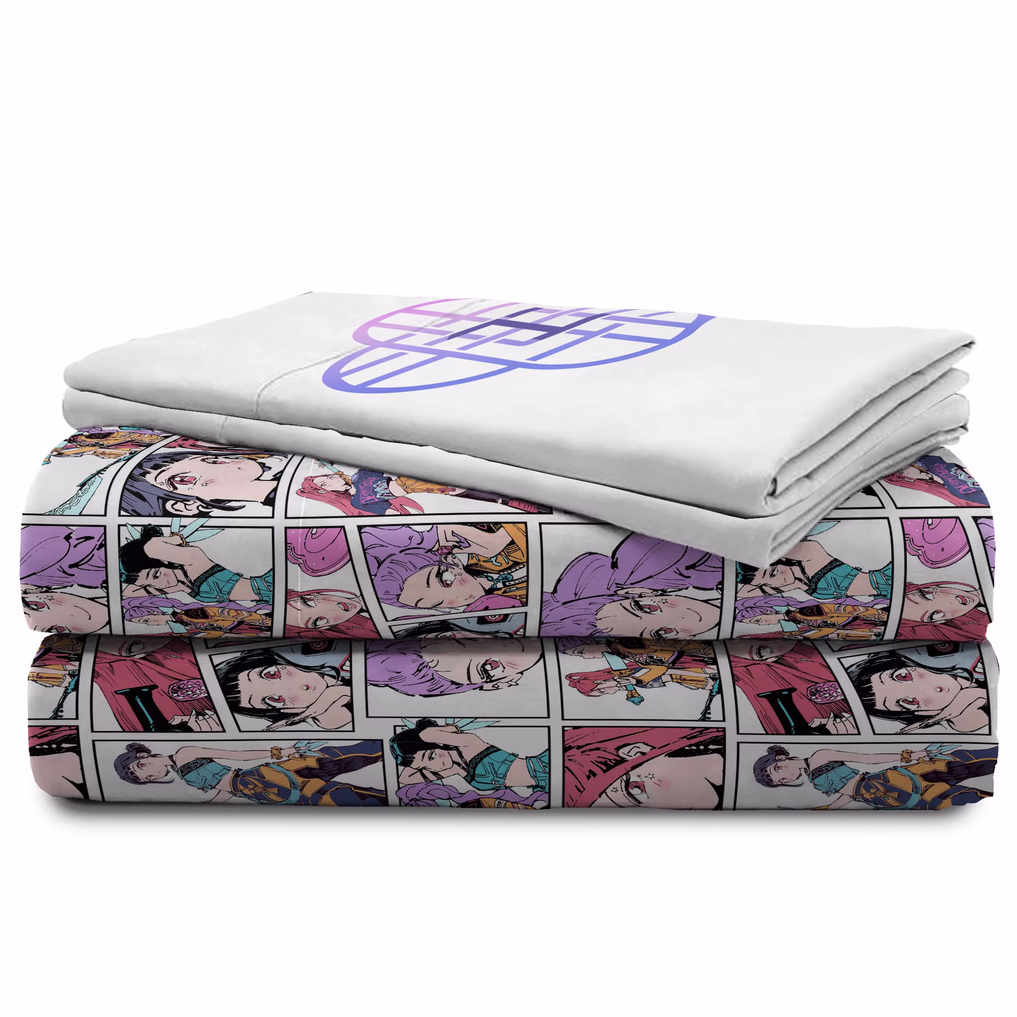 K-Pop Demon Hunters Ensemble de Draps pour Lit 2 Places