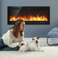 thumbnail image 4 of Patiojoy 50" Recessed Electric Fireplace Wall Mounted Heater w/Remote Control 750W/1500W mode Adjustable Flame, 4 of 7