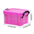 thumbnail image 3 of Candy Color Mini Storage Box with Lock - 0.14L Transparent Acrylic Jewelry Organizer, Portable Small Glove Box for Cosmetics & Office Supplies, 3 of 6