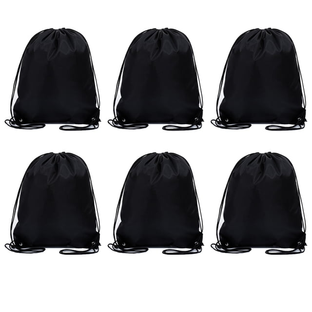 6PCS Drawstring Bags Drawstring Gym Bag Draw String Bags Drawstring Backpack for Sports, Gym, Travel, Swimming, Beach