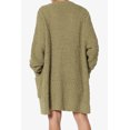 thumbnail image 2 of TheMogan Women's PLUS Loose Fit Popcorn Knit Long Sleeve Pocket Open Sweater Cardigan, 2 of 6