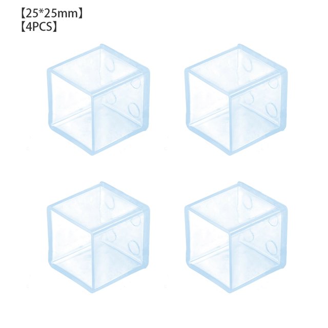 Qualitygoods 4pcs/set Table Foot Cap Rubber Chair Leg Protector Square Furniture Floor Foot Pad