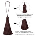 thumbnail image 3 of Unique Bargains 6.5' Silky Bookmark Tassels with Loop for DIY Craft Accessory, 8Pack Coffee, 3 of 5
