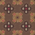 thumbnail image 1 of Ahgly Company Tapis d'Intérieur Lavable à la Machine, Carré, Transitionnel, Rouge Brun, Tapis de Zone, 5 Pieds Carré, 1 of 7