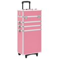 thumbnail image 1 of vidaXL Make-up Trolley Aluminium Pink, 1 of 5