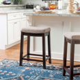 thumbnail image 2 of Linon Hampton 25" Wood Counter Stool in Dark Walnut Brown, 2 of 14