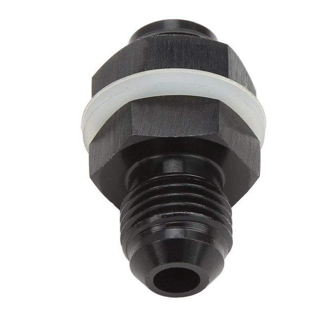 ANGGREK Fuel Tank Adapter, Black Anodized Fuel Cell Fitting With PTFE Washer For Most Fluid