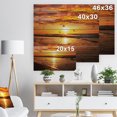 thumbnail image 5 of Design Art - Coucher de Soleil Jaune Vif sur les Vagues, 5 of 5