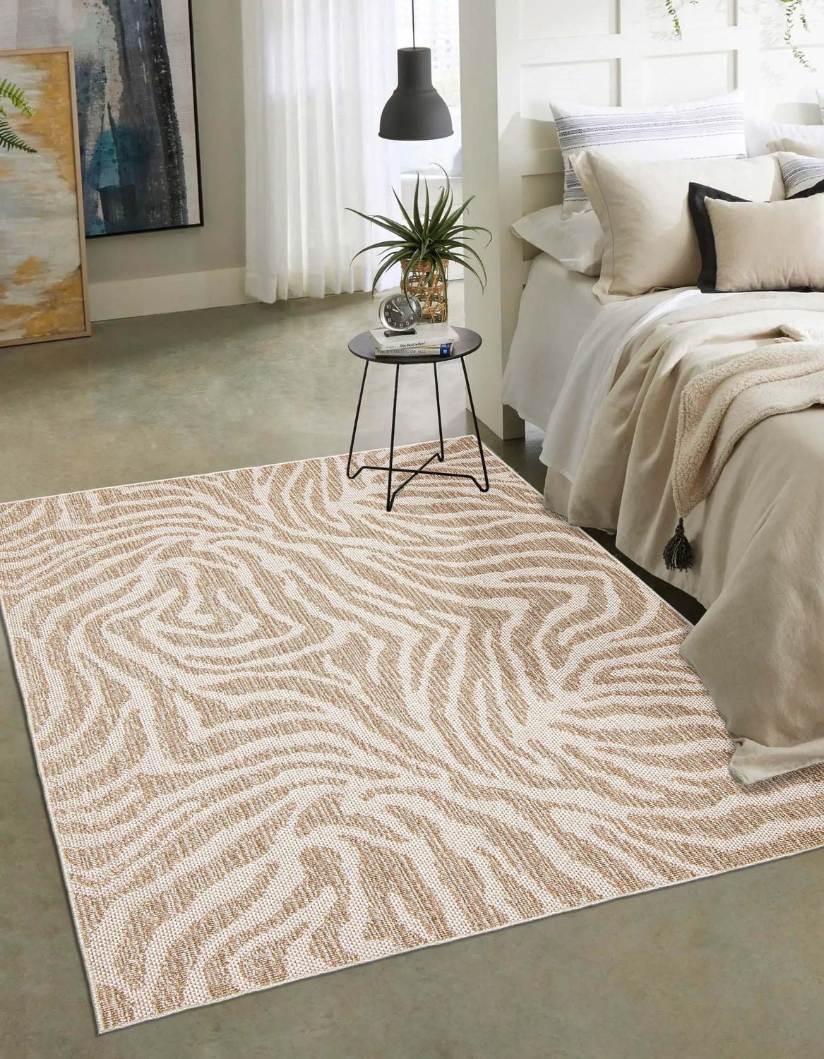 ECARPET Jute Style Area Rug for Bedroom, Living Room