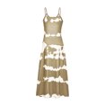 thumbnail image 4 of XZNGL Robe Maxi pour Femmes Robe pour Femmes Robe à Manches Longues Femmes Col Rond Sans Manches Dégradé Teinture sur Nœuds Rayé Décontractée Bohème Robe Maxi, 4 of 8