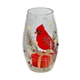 thumbnail image 1 of Décoration En Verre Oblong Craquelé À Led (Cardinal Sur Boîte Cadeau), 1 of 3