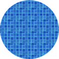 thumbnail image 1 of Ahgly Company Machine Washable Indoor Round Transitional Blue Orchid Blue Area Rugs, 3' Round, 1 of 7