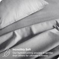 thumbnail image 3 of Bare Home Premium 1800 Collection 4-Piece Bed Sheet Set, Queen, Heathered Charcoal, 3 of 8