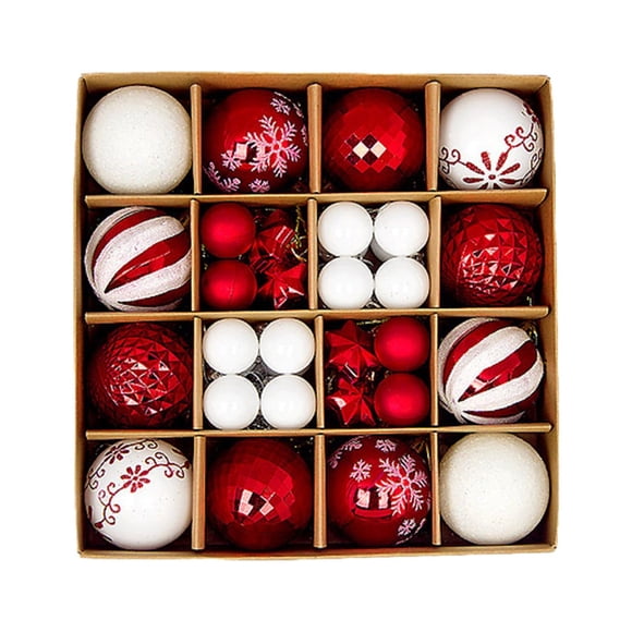 Pisexur Christmas Balls Ornaments for Xmas Tree, 44Pcs Shatterproof Christmas Tree Decorations, Tree Hanging Balls Muti-Color Christmas Balls Ornaments Set for Party Wedding Decoration