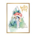thumbnail image 3 of Designart Cute Christmas Llama In Santa Hat Children's Art Floating Frame Wall Art, 3 of 4