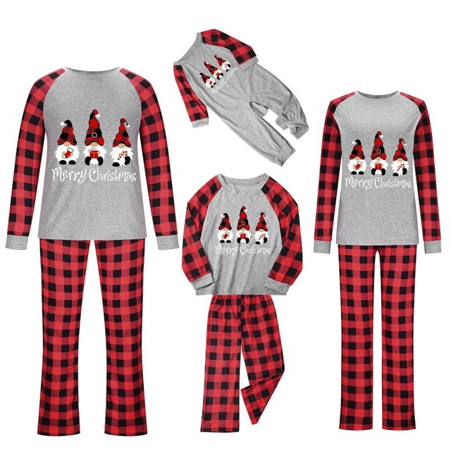 MASRIN Matching Pjs For Family Christmas Pajamas for Family Pjs Matching Set Family Christmas Pajamas Soft Xmas Pajamas Matching Sets Top Pants Christmas Hat Pjs
