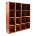 thumbnail image 4 of jifeng 16 Grids Wood Wall Mounted Storage Cabinet Shelf Home Kitchen Laundry Organizer, 4 of 9