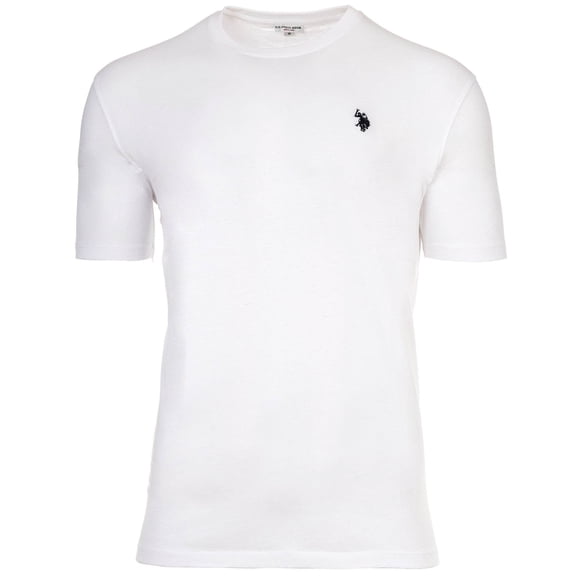 U.S. POLO ASSN. Men T-shirt – carded jersey, round neck, embroidered logo, cotton White M (Medium)