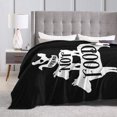 thumbnail image 3 of Fleece Blanket Friends Not Food Plush Throw Fuzzy Super Soft Reversible Microfiber Flannel Blankets 80"x60", 3 of 4