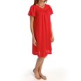 thumbnail image 1 of Robe à Manches Courtes pour Femmes Shadowline 36280 Petals (Rouge 1X), 1 of 4