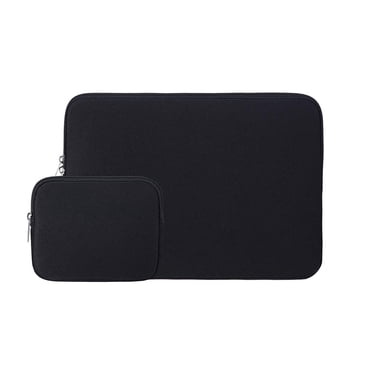 RAINYEAR Étui de Protection pour Ordinateur Portable 15,6 Pouces, Sac Souple à Fermeture Éclair avec Pochette d'Accessoires, Compatible avec Ordinateur Portable 15,6 Pouces Chromebook (Noir)