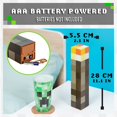 thumbnail image 4 of Jinsinto Minecraft torch with 2 light modes, wall mount and freestanding, battery operated, 4 of 5