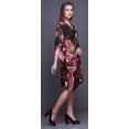 thumbnail image 4 of Bimba Fleur Femme Courte Plage Caftan Tenue de Plage Bikini Couvre-Maillot Robe Midi-P-L, 4 of 5
