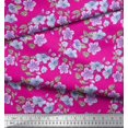 thumbnail image 2 of Soimoi Georgette Viscose Fabric Leaves & Buttercup Floral Printed Fabric 1 Yard 42 Inch Wide, 2 of 3