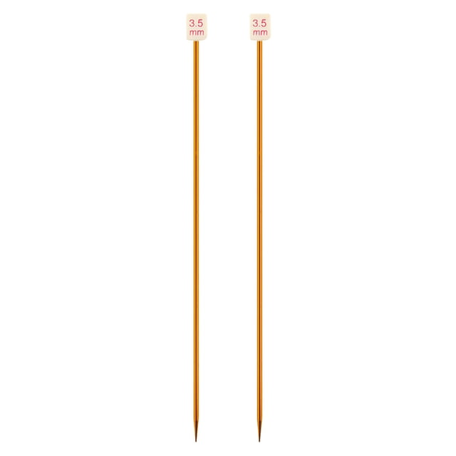 kurtrusly Color Random Knitting Needles Glove Portable Aluminum Weaving Needle Handknitting Tool Needleworking Equipment 3.5mm 1Set