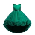 thumbnail image 1 of LUOGENLI Robe Enfants Tout-Petits Bébés Filles Printemps Été Imprimé à Volants Sans Manches Fête Princesse Robe Longue Robe pour Filles Vert 7-8 Ans, 1 of 9