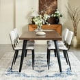 thumbnail image 3 of Homy Casa Dining Table with 63 in.x 31.5 in. Thick Top, Metal Flat Legs, Seats 6, Adjustable Feet, 3 of 8