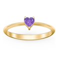 thumbnail image 2 of Heart Birthstone Ring - Amethyst (February), 2 of 6