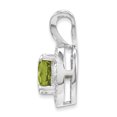 thumbnail image 3 of Pendentif en Argent Sterling 925 Rhodié avec Diamant et Péridot, 3 of 4