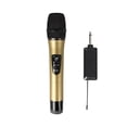 thumbnail image 2 of COFEST LED Digital Display Wireless Microphone Home Karaoke Outdoor Activities Audio TV Singing KTV Karaoke Meeting Performance Host Microphone Long Battery Life Gold, 2 of 8