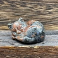thumbnail image 2 of Natural Quartz Crystal Sleeping Cat Decoration Crystal Cat Sleeping Statue 2 Inch Opal Cat Crystal Statue Statue For Home Meditation, 2 of 9