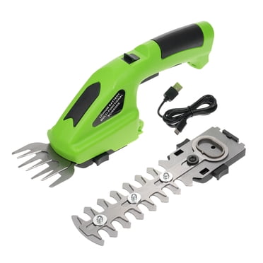 Cordless Hedge Trimmer, 2-in-1 Handheld Hedge Trimmer, 7.2V Electric Grass Trimmer with USB Charging Cable,