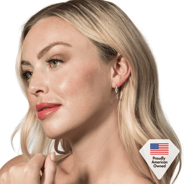Cate & Chloe Lauren 18k Rose Gold Plated 22mm Hoop Earrings with
